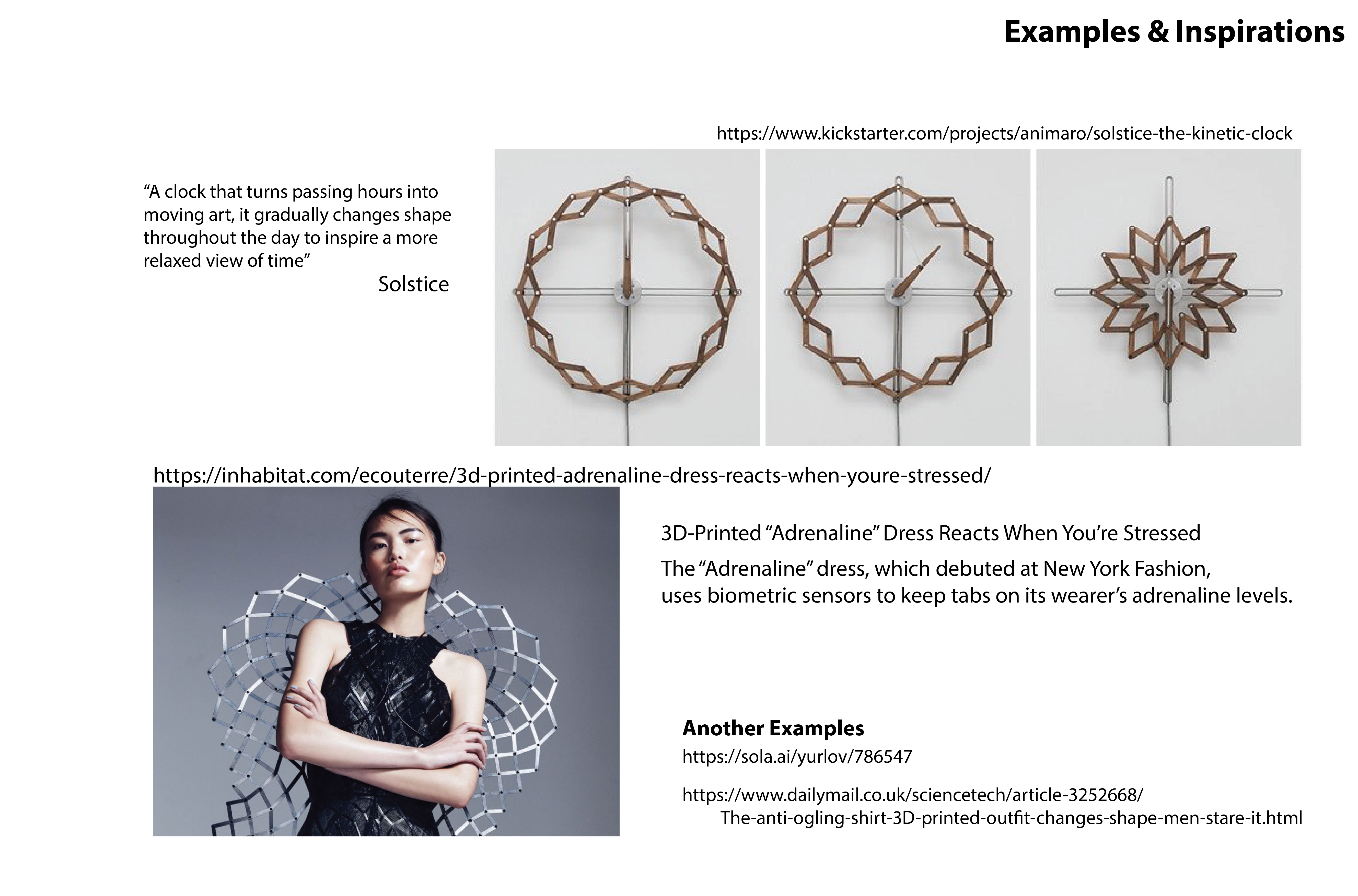 Examples and Inspirations